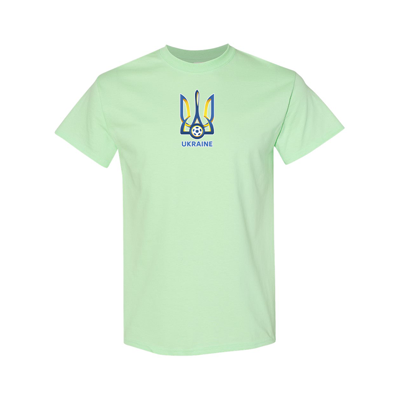 Men's Ukraine National Football Soccer Team Gildan Heavy Cotton T-Shirt